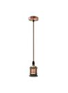 Pendente Vintage Retrô Bronze Soquete E27 Tampa + Fio Cobre 1.5mts
