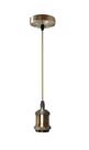 Pendente Vintage Retrô Cromada P Soquete E27 Tampa + Fio Cobre 1.5mts