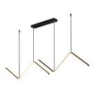 Pendente Wave Duplo Clean Raio Led 3 Em 1 Multicor Preto Moderno Minimalista 12W Bivolt Cabo 1,9m