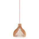 Pendente Wood 22Cm x 22Cm 1 x e27 Cromado Bege - Bella Iluminação