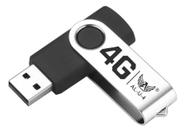 Pendrive 4GB Usb 2.0 Altomex AL-U-4 Preto e Prata