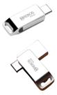 Pendrive Flash Drive 2 Em 1 Usb C E Usb 3.0 Metal Pro Modelo IF-251 Cor Prateado