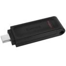 Pendrive Kingston DataTraveler 70 DT70 128GB USB-C Preto Alta Velocidade Armazenamento Portátil Pendrive Kingston DataTraveler 70 DT70 128GB USB-C Preto Alta Velocidade Armazenamento Portátil