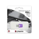 Pendrive Kingston Datatraveler Micro Duo 3c 256gb 200 Mb/s Usb 3.2 Usb Tipo-c Roxo Dtduo3cg3/256gb