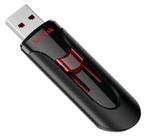 Pendrive SanDisk Cruzer Glide 256GB 2.0 e 3.0 preto e vermelho