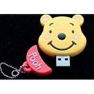 Pendrive Ursinho Pooh Disney 8GB USB 2.0 Personagem Boneco Fofo Infantil Criativo