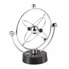 Pendulo Cinético De Newton Giratório Magnético P/ Decoração Cor Prateado