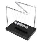 Pêndulo de Newton Formato Z com Base de Madeira e Esferas Metálicas 14x12x15cm