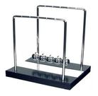 Pêndulo Newton Luxo - Preto Metal Madeira Espelhado Grande