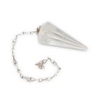 Pêndulo Pedra de Cristal Lapidado Radiestesia Proteção 4 cm