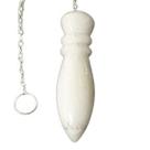 Pêndulo Pedra Quartzo Leitoso Natural Lapidação Egípcio 60mm