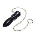 Pendulo Quartzo Preto Pedra Natural Lapidação Egípcio