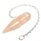 Pêndulo Quartzo Rosa Pedra Natural Lapidação Egípcio