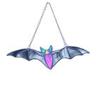 Penduração de janela de Halloween em vidro manchado Bat Suncatcher
