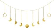 Penduração de parede Moon Phase Garland Mkono Gold Metal 50 cm