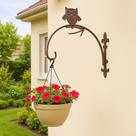 Pendurador De Vaso Gancho Suporte Para Flores Modelo Coruja Decorativo Resistente Durável