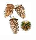 Penduricalho Natal Pinha Decorativa Natalina Kit 03 Unidades