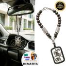 Penduricalho Porta Chave Retrovisor de Carro São Jorge Onix Preto - NE