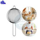 Peneira Coador De Inox Bojo Diâmetro 13,5 Cm Resistente Multiuso Ideal para Farinhas Legumes e Confeitaria