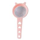 Peneira Rosa Multiuso de Plástico Cabo Detalhe Coração Mini 7cm