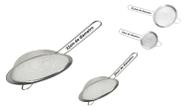 Peneiras de Aço Inox kit 4 Unidades - Utensilio de Cozinha