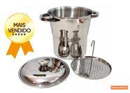 Penela Cuscuzeira Tradicional em Aço Inox 16cm Super Oferta