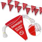 Pennant Banner Flag NACARUM Danger Do Not Enter 37 pés