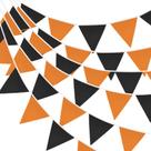 Pennant Banner GCQQ, preto, laranja, tecido de Halloween de 40 pés