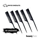 Pente Carbono Antiestático 565 Beauty Flash Cabo Fino Cerdas Longas Profissional Resistente ao Calor