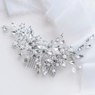 Pente de cabelo Catery Flower Crystal Bride Wedding com pérola Pente de cabelo Catery Flower Crystal Bride Wedding com pérola
