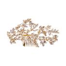 Pente De Cabelo De Luxo Feminino Com Zircônia, Tiara De Casamento Barroca Com Cristais, Acessórios