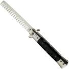 Pente de cabelo Flick dobrável de bolso Le Fu Li Black Pearl Handle