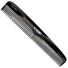 Pente de cabelo Kent 9T Black Graphite, dente fino e largo, 19 cm