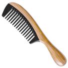 Pente de cabelo Onedor Buffalo Horn feito à mão em sândalo verde