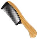 Pente de cabelo Onedor de sândalo verde natural com chifre de búfalo