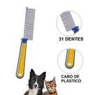 Pente Desembolador Cerdas Tira Pelos Nós Cachorro Gato Pets