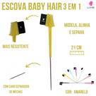 Pente /Escovinha Para Manusear Baby Hair 3 em 1 Com Cabo Auxiliar De Aço