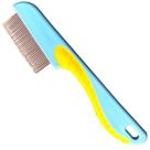Pente Fino Inox P/ Cabelo Piolhos Lêndeas C/ Cabo Crianças (Vermelho)