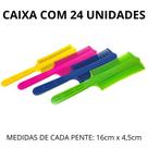 Pente Fino p/ Caspa com Cabo Várias Cores Caixa com 24 Unidades