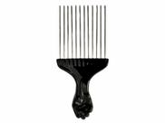 Pente Garfo Afro Black De Aço Cabelo Cacheados Barbeiro