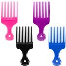 Pente garfo para cabelo SIMPOR 4 peças, plástico, dentes largos, afro Pente garfo para cabelo SIMPOR 4 peças, plástico, dentes largos, afro