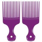 Pente garfo SIMPOR de dentes largos em plástico roxo, 2 peças Pente garfo SIMPOR de dentes largos em plástico roxo, 2 peças