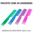 Pente Jacaré Cabelos Cacheados e Crespos Desenbaraçador Pacote c/ 24 Unidades