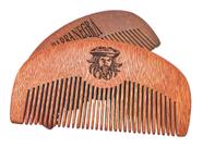 Pente para Barba Barbanegra de Madeira Antiestática Long Face Gentleman