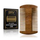 Pente para barba e bigode BRV MEN 100% madeira de sândalo verde natural