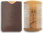 Pente para Barba Viking Atraente em Sândalo com Dentes Finos e Largos Pente para Barba Viking Atraente em Sândalo com Dentes Finos e Largos