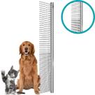 Pente Pet Duplo Profissional 19cm em Aço Cromado Pop Propetz
