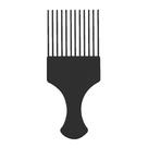 Pente Plastico Afro com Dentes Finos - Santa Clara