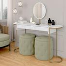 Penteadeira Aysha 2 Gavetas E Espelho Industrial Dourado/branco - M.a Penteadeira Aysha 2 Gavetas E Espelho Industrial Dourado/branco - M.a