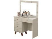 Penteadeira Camarim com 05 Gavetas Mel Off White - Patrimar